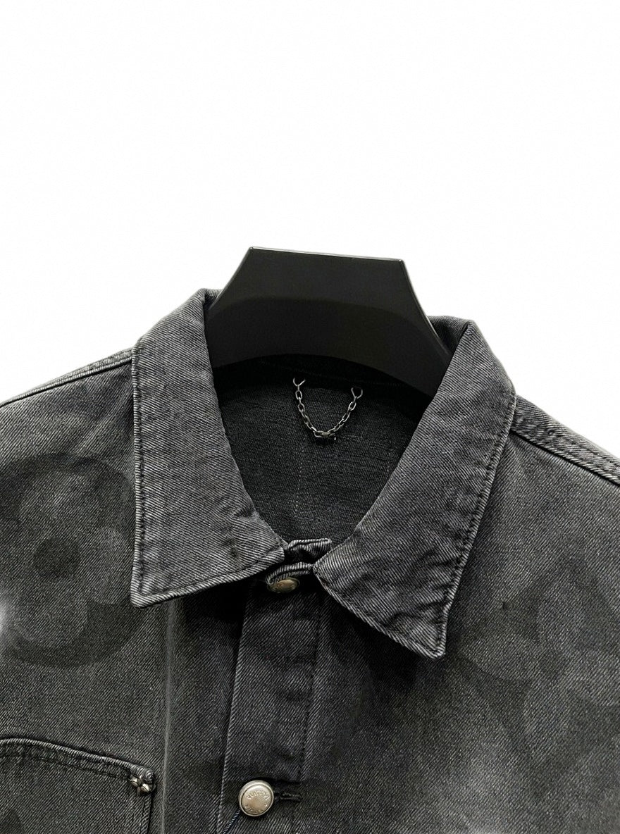 Black Monogram Denim Jacket