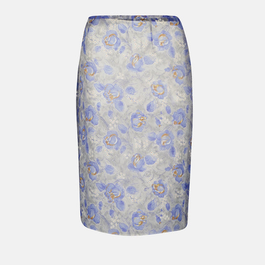 Printed Nylonette Skirt