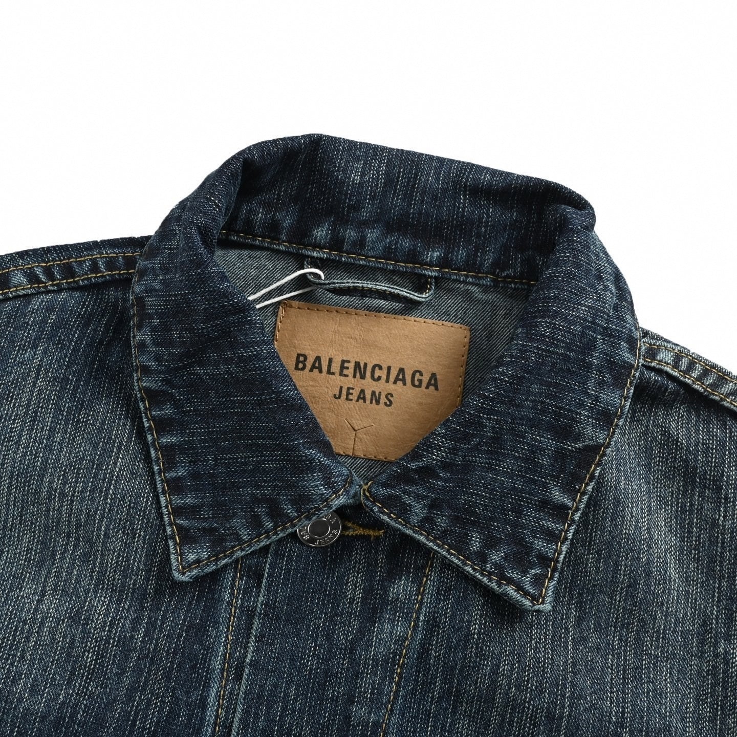 Heart & Logo Print Washed Denim Jacket