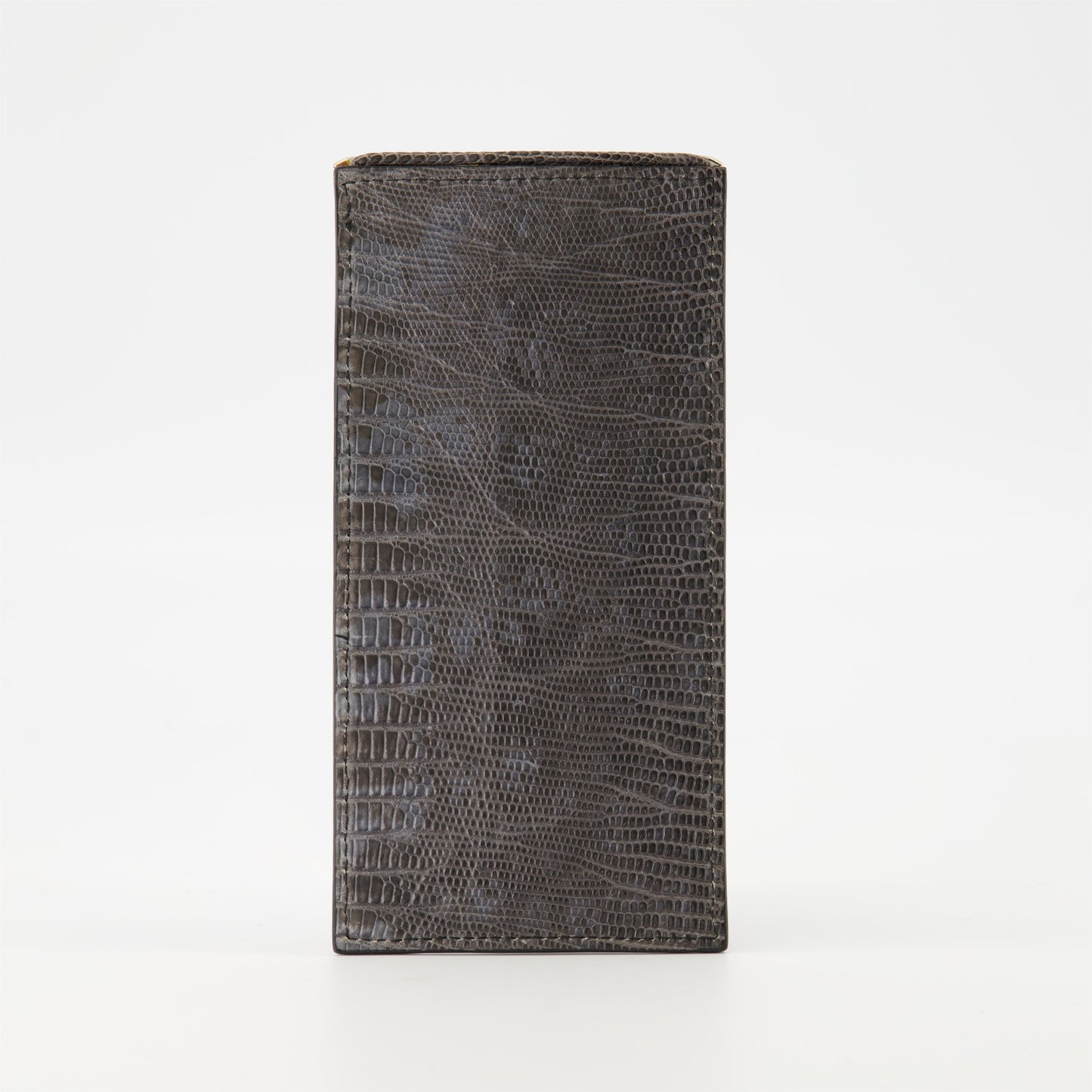Crocodile-effect leather cardholder