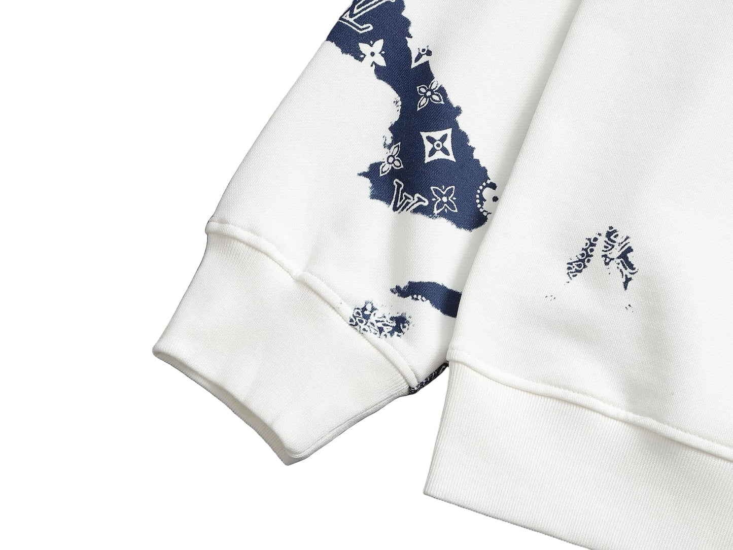 LV White Monogram Bandana Print Sweatshirt