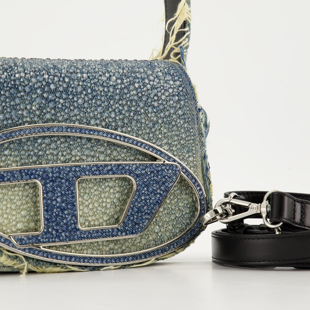 1DR Denim Studded Bag