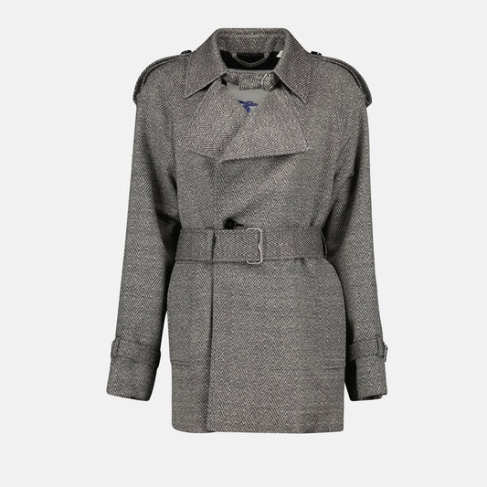 Wool and Silk Trench Coat
