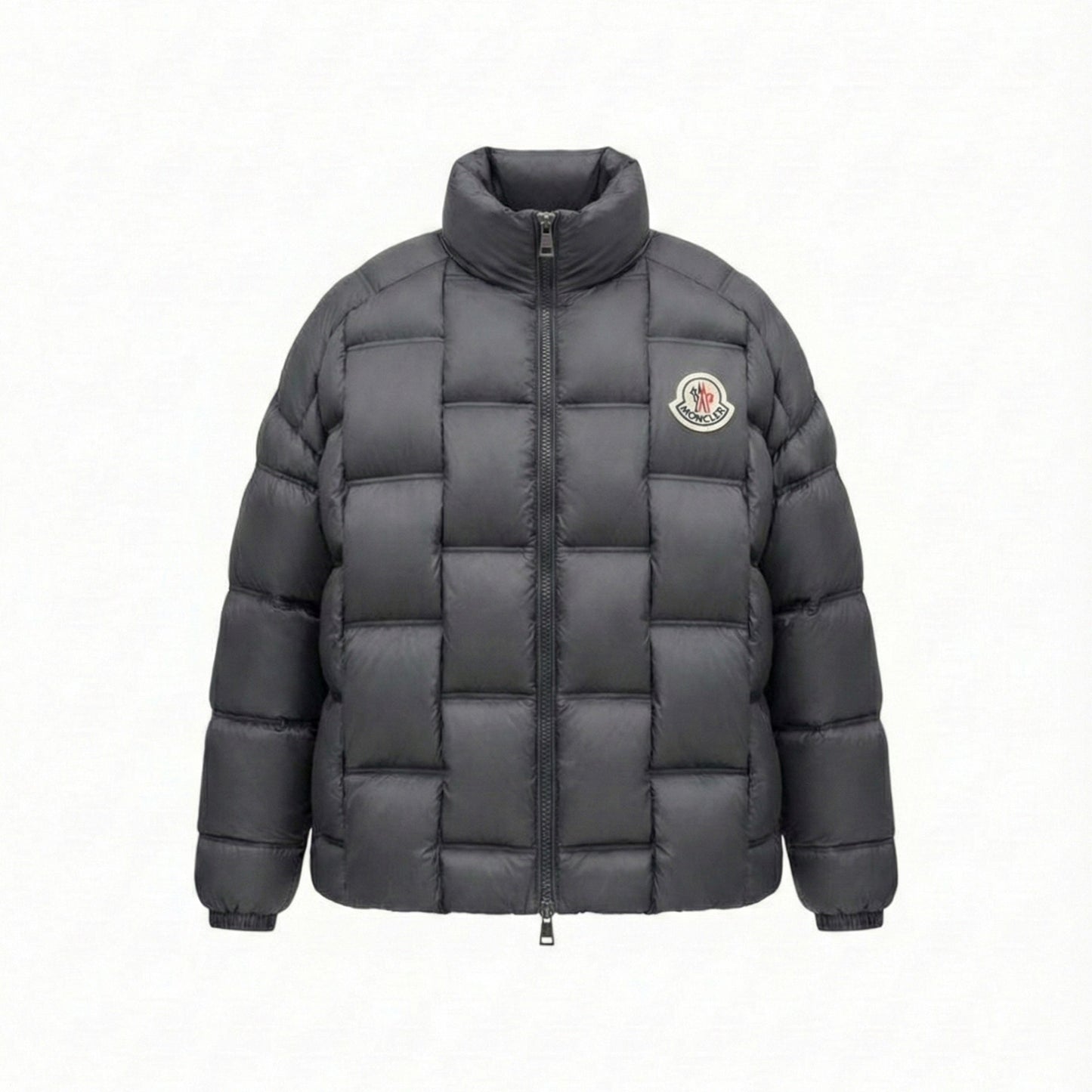 Square Quilted Embossed Back Puffer Jacket