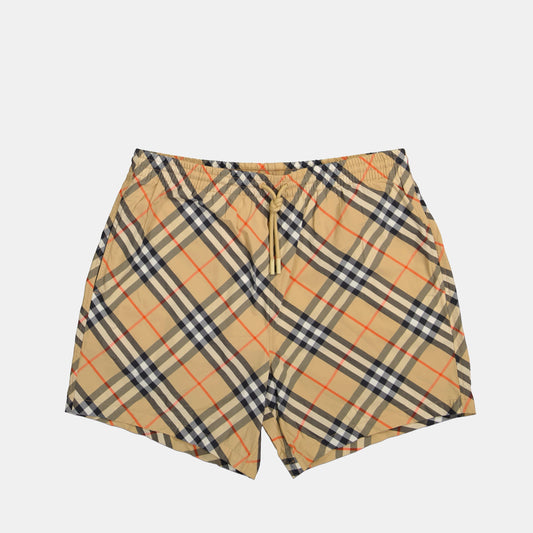 Plaid Swim Trunks