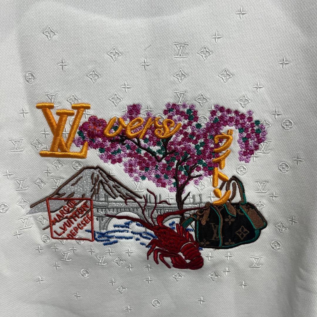White Embroidered “LV Lovers” Jumper