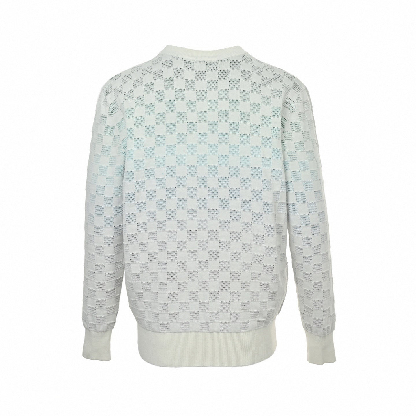 Damier Pattern Knit Sweater