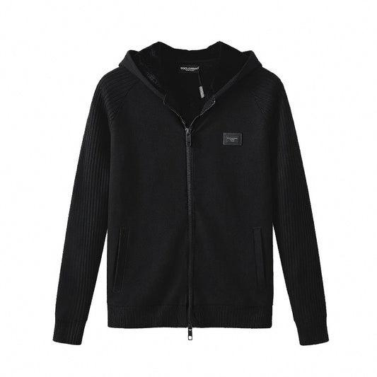 Faux-Fur Lined Hooded Zip Jacket