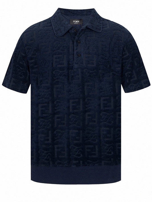 Textured Monogram Terry Polo Shirt