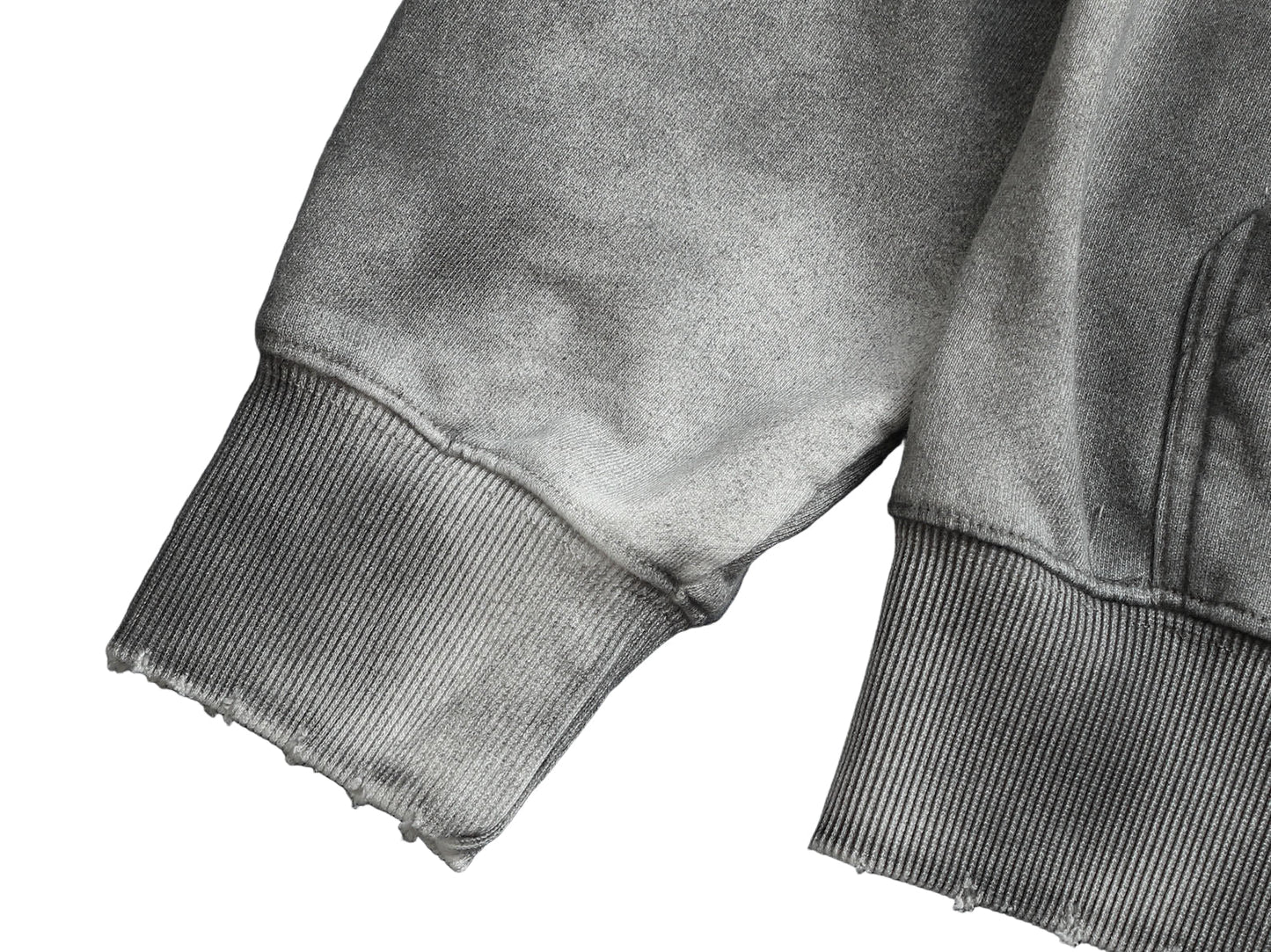 White Gradient Hoodie with Blue LV Patch