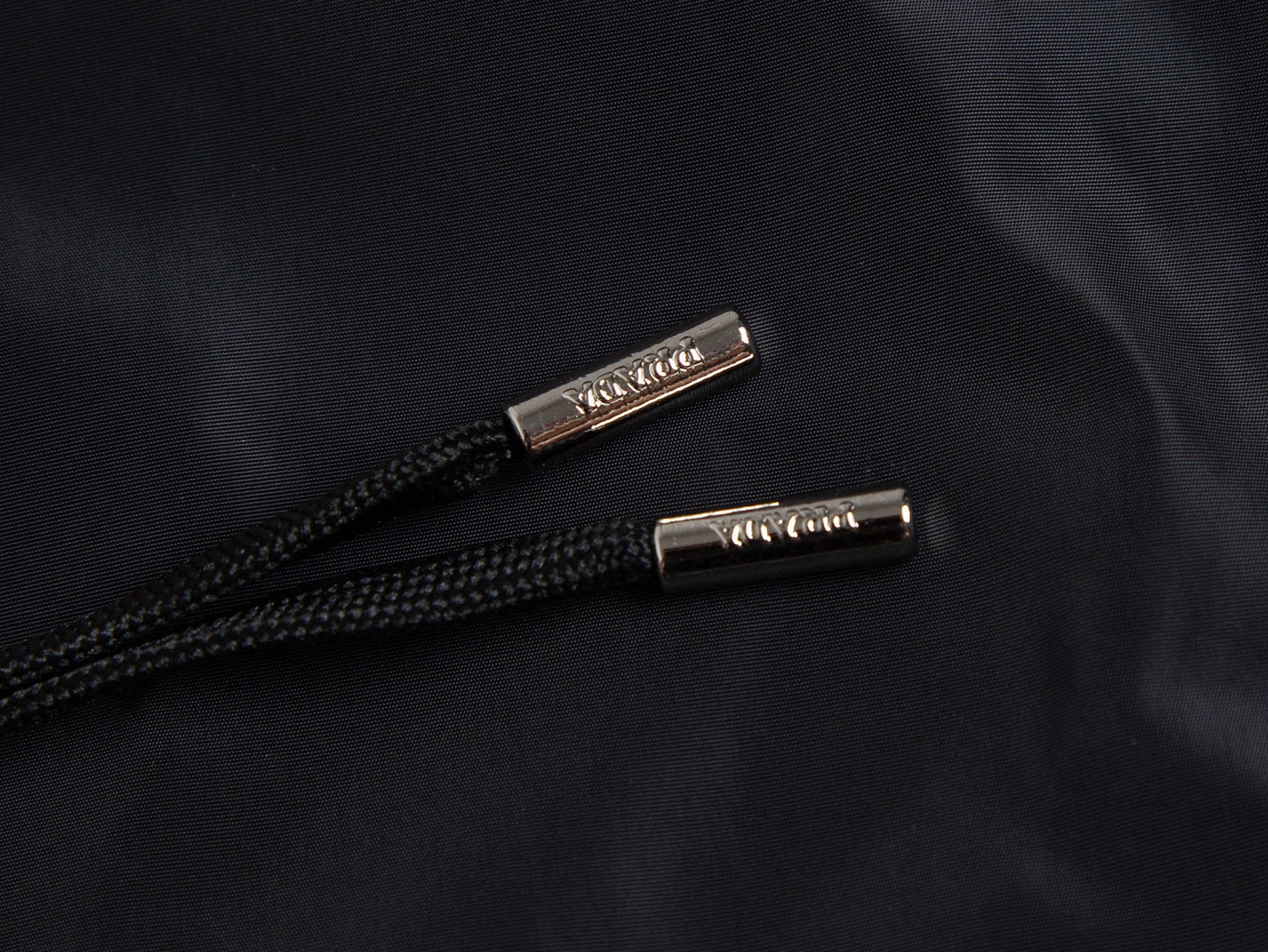 Men’s Black Nylon Hooded Zip Jacket