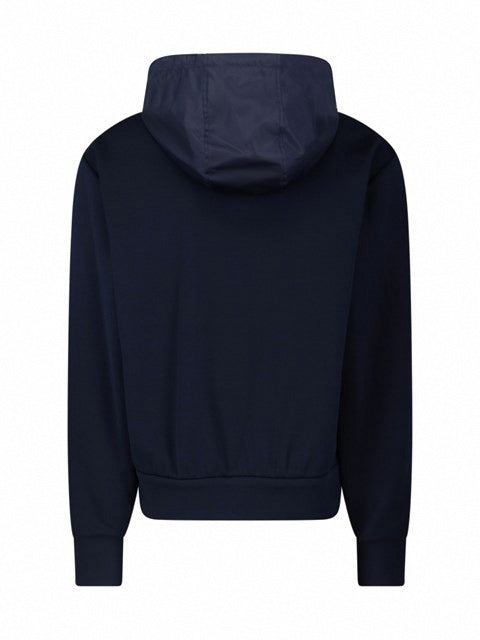 Navy Blue Re-Nylon Logo Zip Hoodie
