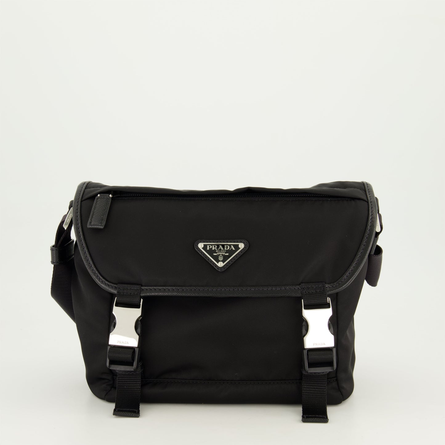 Re-Nylon and Saffiano Leather Bag