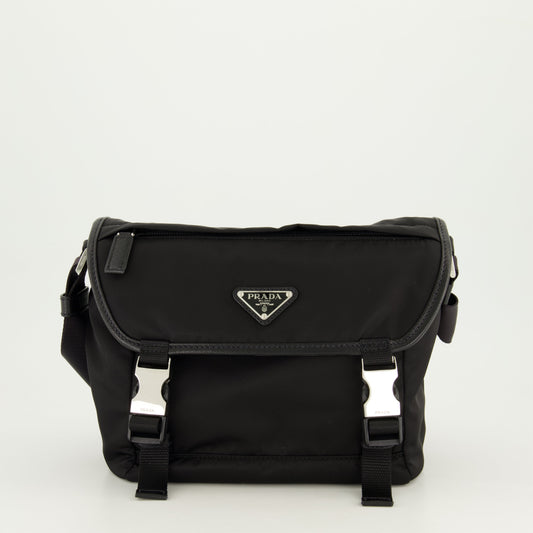 Re-Nylon and Saffiano Leather Bag