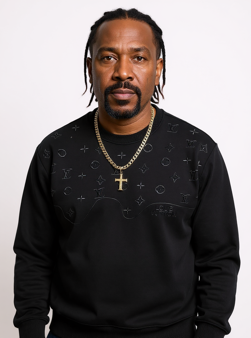 LV Black Monogram Sweatshirt