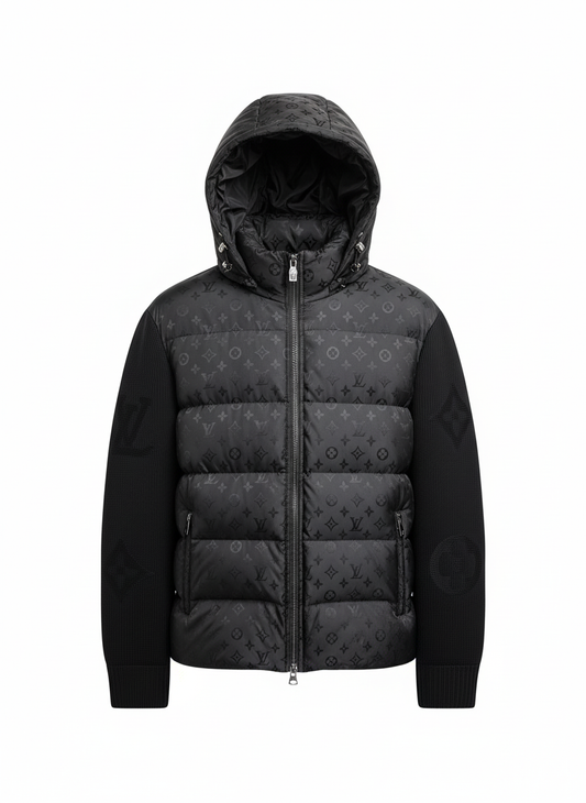 Monogram Hybrid Knit & Puffer Jacket