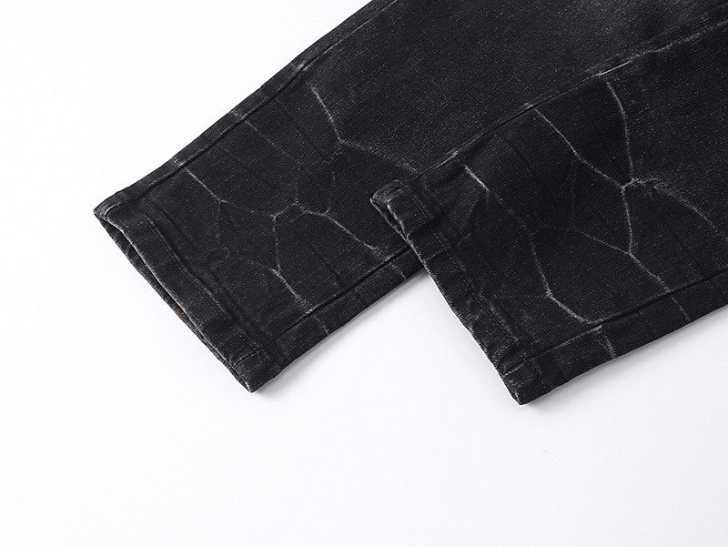 Hollywood Distressed Black Denim Jeans