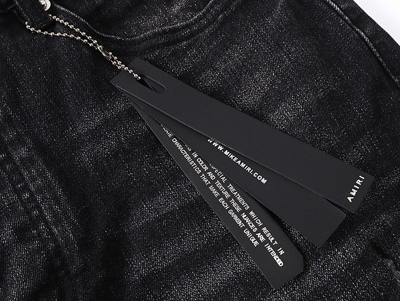 Hollywood Distressed Black Denim Jeans