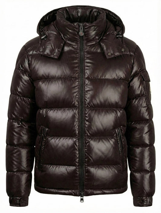 Dark Brown Lightweight Insulated Puffer Jacket