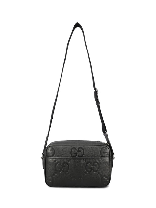 GG Signature Embossed Leather Crossbody Bag