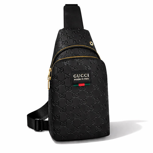 GG Embossed Leather Sling Bag